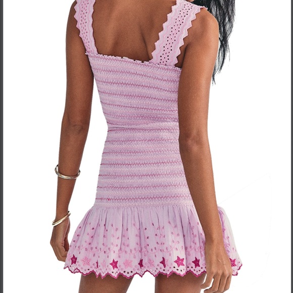 LoveShackFancy Lavender Fields Pink Jax Mini Dress - Picture 2 of 6